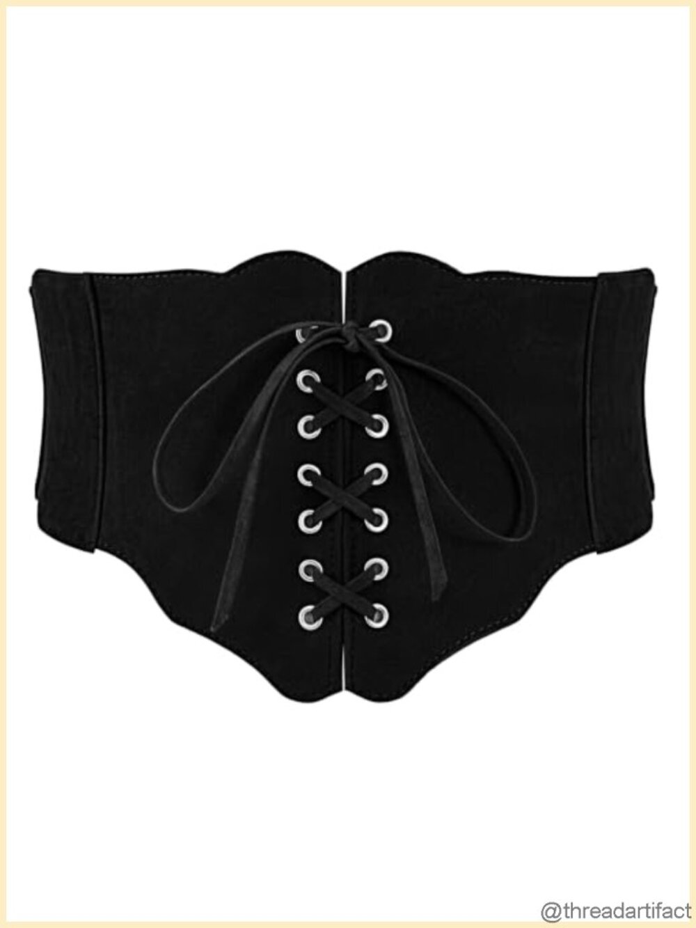 Suede Corset Belt Lace-Up Waist Belt Cosplay Renaissance Wide Elastic